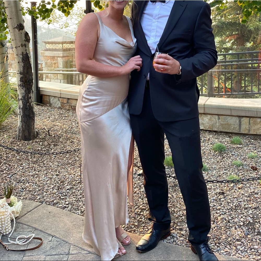 Bec and Bridge US Size 6 Sand MOON DANCE COWL DRESS -Only Worn once